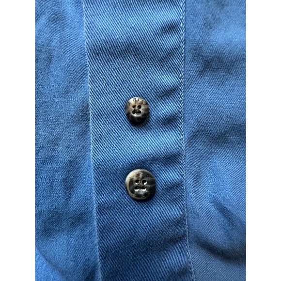 Ariat Shirt Mens Large Blue Button Down Long Sleeve Western Cotton Casual Work - Picture 6 of 11